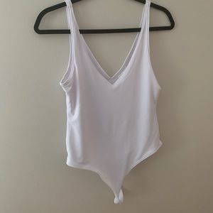 White Leith V-Neck Bodysuit